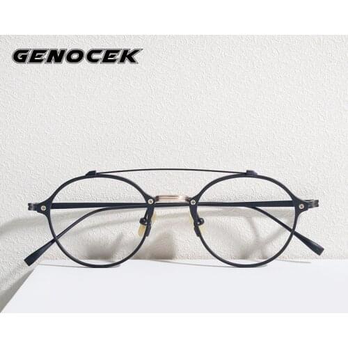 Vintage Women Titanium Eyeglasses Frame Men Japan Luxury Brand Pilot Prescription Myopia Optical Glasses Frame Retro Eyewear