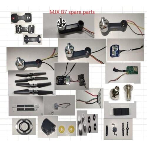 MJX B7 Bugs 7 RC Drone Spare parts body shell blade Arm motor Flight Control Board GPS FPV board blade cap Screws Foot pad etc