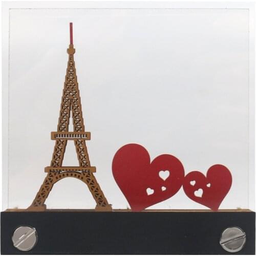 Omoshiroi Block Diy Sticky Note 3D Paper Memo Pad Eiffel Tower Model NotePad Acrylic Novelty Gift Wedding Party Bridesmaid Gift
