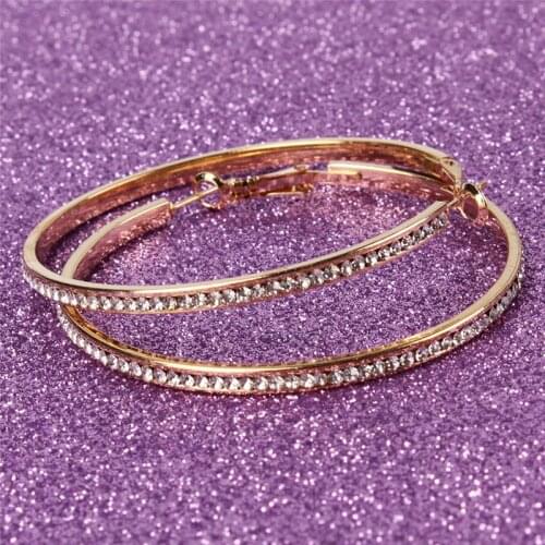 Big Smooth Circle Earrings Women Girl Trendy Large Hoop Earrings Brand Big Earring Fashion Jewelry Boucle d'oreille Femme