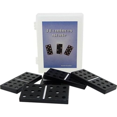 1 Set Three Domino Monte Magic Trick Funny Close Up Magic Classic Toys Amazing Easy Magic Show Magic Games For Children