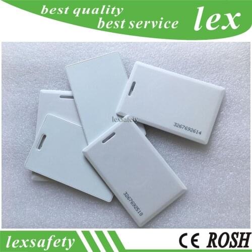 100pcs/lot 125Khz RFID T5577 Writable Thick Smart Card ISO 11785 Access Control Rewritable Clamshell Proximity Cards
