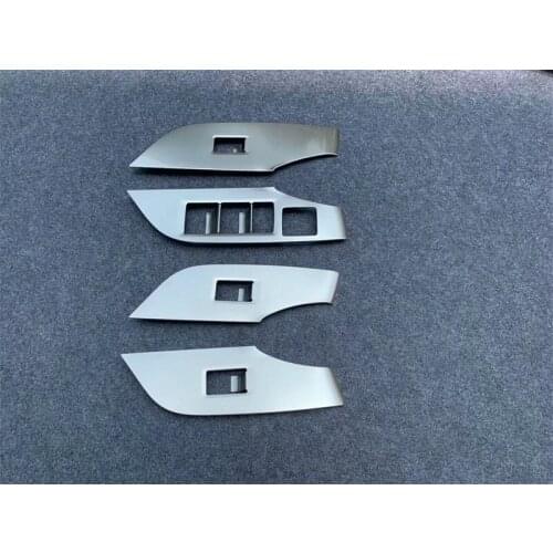 For Right Hand Drive Vehicle For Toyota RAV4 2019 2020 Car Armrest Window Switch Lift Cover Trims Car Styling Accessories 4pcs