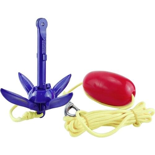 Accessories for Kayak Canoe Boat Marine Sailboat Lightweight Aluminum Folding Grapnel Anchor Kit with Float