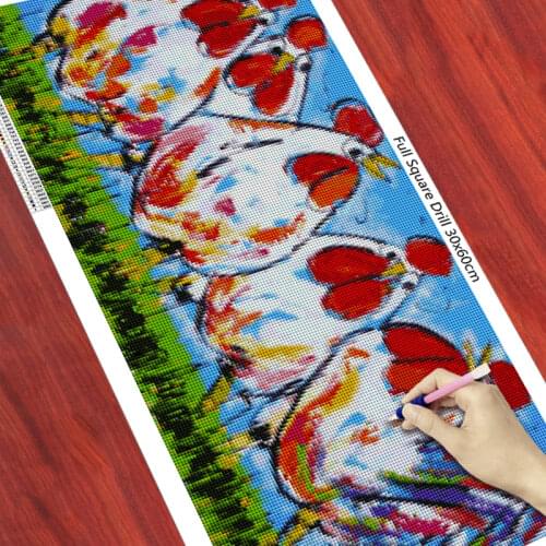 New Diamond painting Animal Colorful Cattle Cow Chicken owl pig 5D DIY Full Square Drill embroidery 3D Round mosaic Drawing HC12