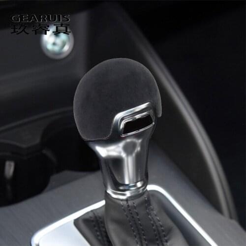 Car Styling Suede leather Interior Gear Shifter Covers Protector Trim decoration Auto Stickers For Audi A3 8V S3 accessories