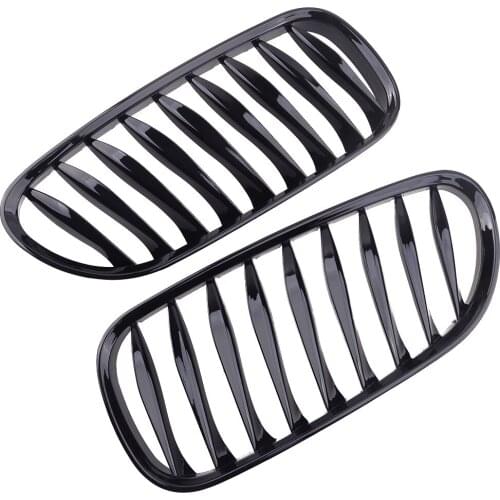 1 Pair Car Glossy Black Front Kidney Grilles Plastic 51137051958 fit for BMW Z4 E85 E86 Coupe 2DR 2003 2004 2005 2006 2007 2008