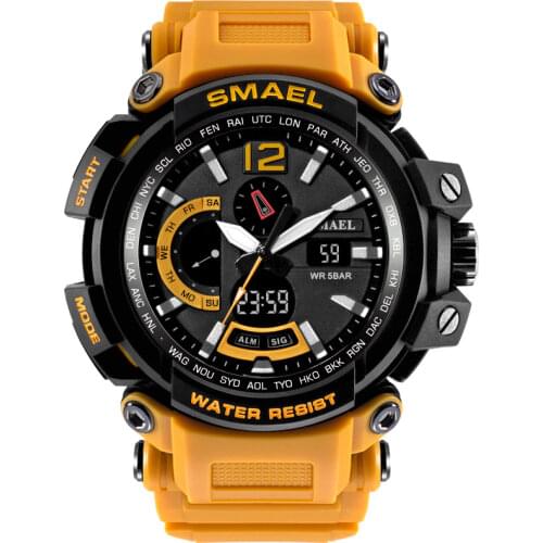 UTHAI CE23 Mens Sport Electronic Digital watch male clocks Dual Display Quartz Wrist watches for men Waterproof 50m Casual