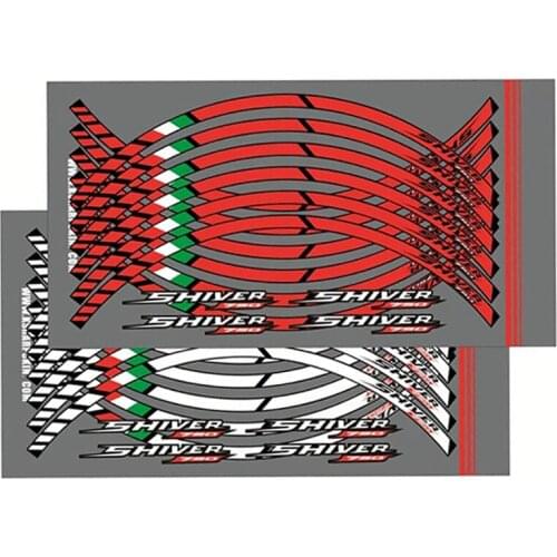 For APRILIA shiver 750 SHIVER750 Motorcycle Front and Rear Wheel Decorative Reflective Decal Sticker Accessories With logo