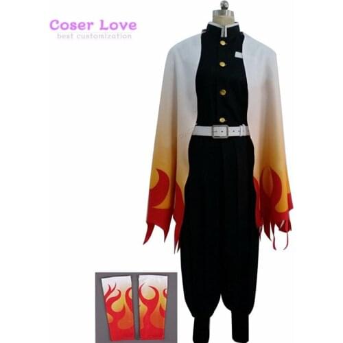 Demon Slayer: Kimetsu no Yaiba Rengoku Kyoujurou Cosplay Costume Halloween Christmas New years Costume