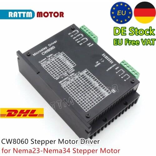 『EU Delivery』1Pc CW8060 CNC Nema23 Nema34 Stepper Motor Driver Controller 80VDC 6A/256 Microstep for CNC Router Milling Machine