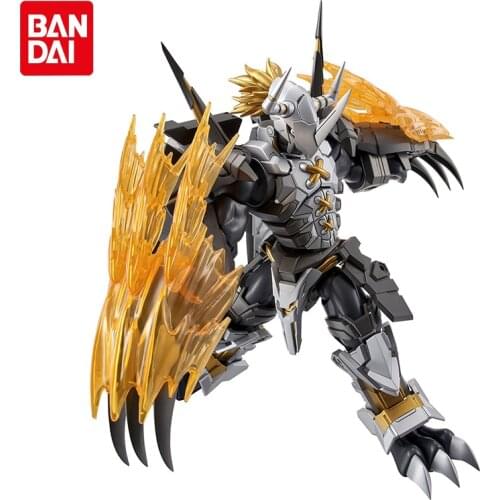 Bandai Genuine Assembly Model Figure-rise Standard Ampfilied Anime Digimon Adventure Black War Greymon Action Figure Model Toys