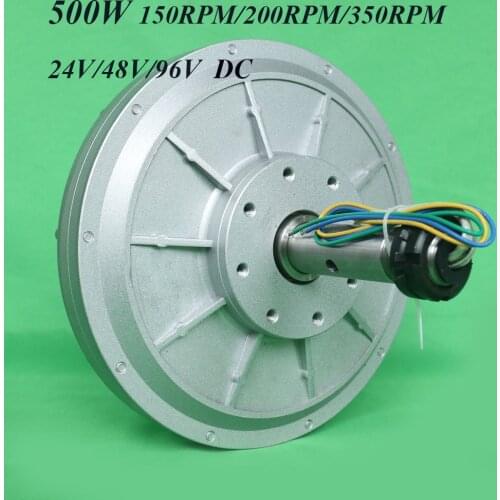 FLTXNY 500W 24v 48v 96v Coreless ac Rare Earth Permanent Magnet Generator Low RPM 150rpm/200rpm/350rpm 0.5kw Maglev Generator