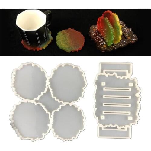 Tray Molds DIY Resin Coaster Molds Silicone Resin Tray Molds Epoxy Resin Casting Molds for DIY Casting Home Decoration