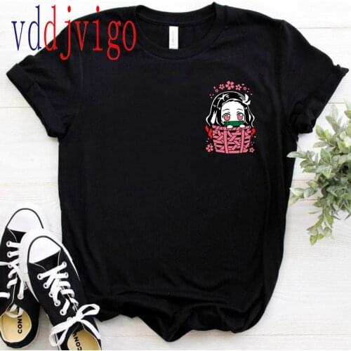 Kawaii Japanese Anime Demon Slayer T Shirt Women Funny Summer Tops Kimetsu No Yaiba t-shirt Rengoku Tanjiro Nezuko Tshirt Female