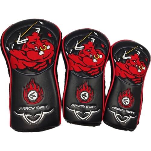 GOLF HEADCOVER Power Bull High Quality PU Leather AS Designed Driver Wood UT Club Covers