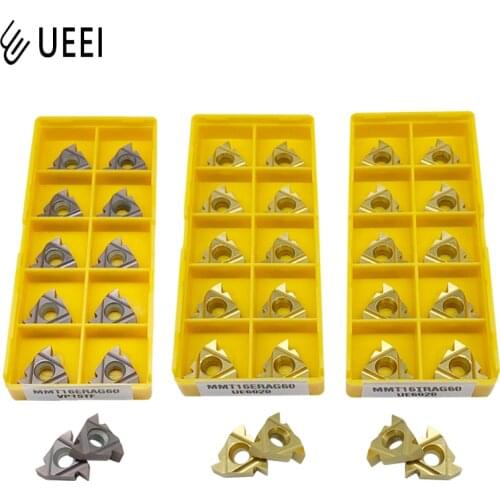 10 pcs hard alloy thread turning tool MMT16ER AG60 VP15TF UE6020 UE735 11ER 11IR CNC tool 16ERAG60 thread cutter