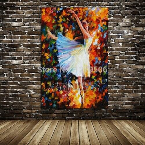 Canvas painting wall oil painting for Living Room Wall entrance way canvas wall art Ballet Girl palette knife hand painted