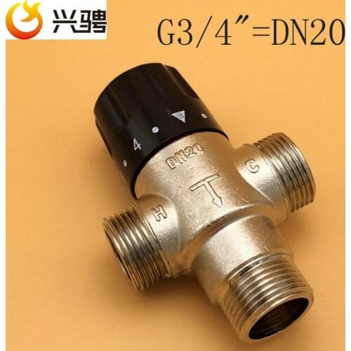 China Supplier Brass 3/4"(DN20) Solar energy thermostatic Mixing Valve/thermostatic valve/thermostatic faucet
