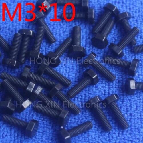 M3*10 10mm black 1pcs Hexagonal nylon Screws plastic Insulation bolts Fasteners brand RoHS compliant PC/board DIY hobby screw
