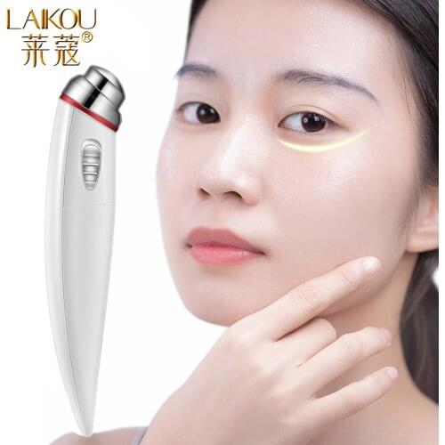 LAIKOU Electric Eye Massager Pen Vibration Eye Serum Massage Anti WrinkleDark Circle Eye Improve Eye Skin Anti-puffiness