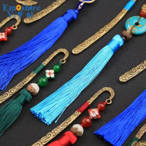 Metal Bookmarks Retro Metal Bookmarks Creative Gifts Tassels Personality Ancient Bookmarks Chinese Stationery Custom M045