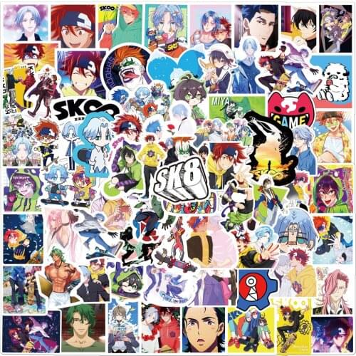 50/100PCS Anime SK8 the Infinity Cartoon Graffiti Stickers Travel Luggage Guitar Fridge Laptop DIY Kid Toy Waterproof Sticker