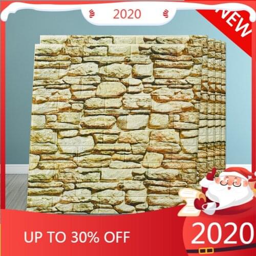 3D Brick PE Foam Wall Stickers Panels Room Decal Stone Decoration Embossed Living Room Kids Safty Bedroom Home Decor 77*70cm