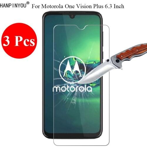 3 Pcs/Lot New 9H 2.5D Tempered Glass Screen Protector For Motorola One Vision Plus 6.3" Protective Film + Clean Tools