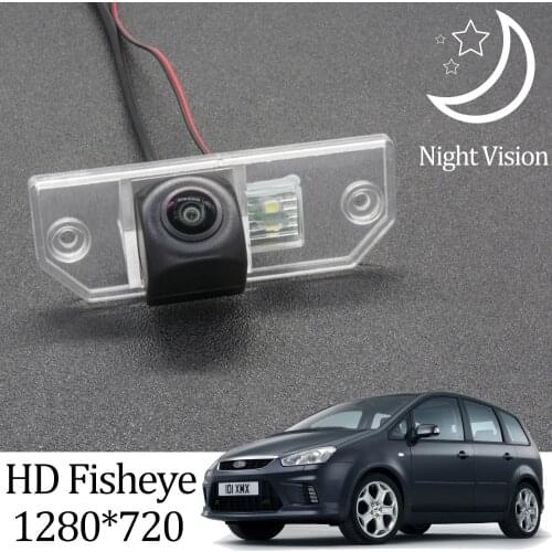 Owtosin HD 1280*720 Fisheye Rear View Camera For Ford C-MAX 2002 2003 2004 2005 2006 2007 2008 2009 2010 Car Vehicle Camera