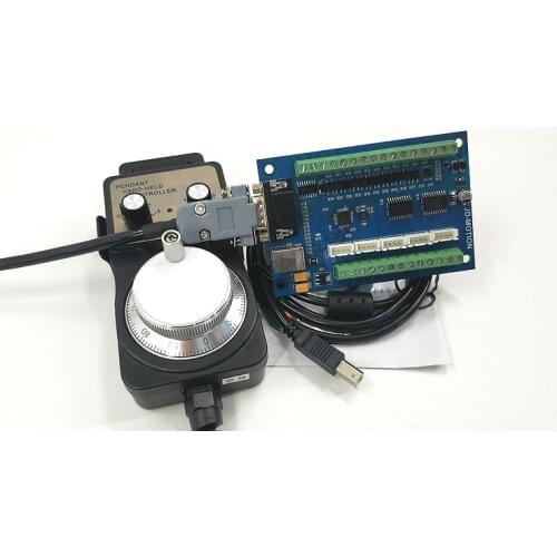 Carving Machine CNC Motion Control Card 5-Axis Interface Board MACH3 Interface Board USB Interface Board with Handwheel