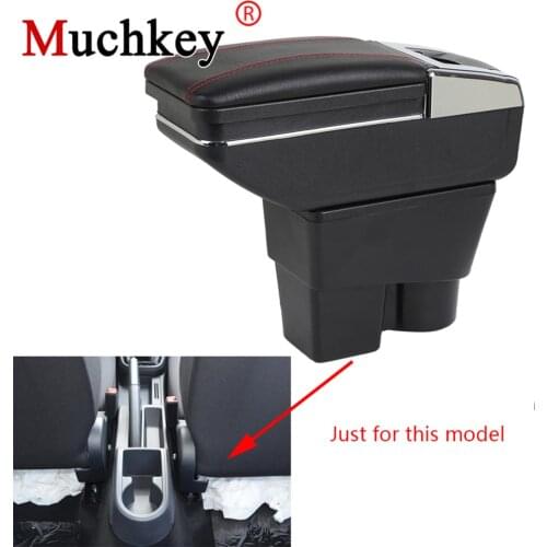 For Skoda Rapid Spaceback 2013-2017 Armrest Box Car Center Storage Box With Cup Holder Ashtray Arm Rest Rotatable Car-styling