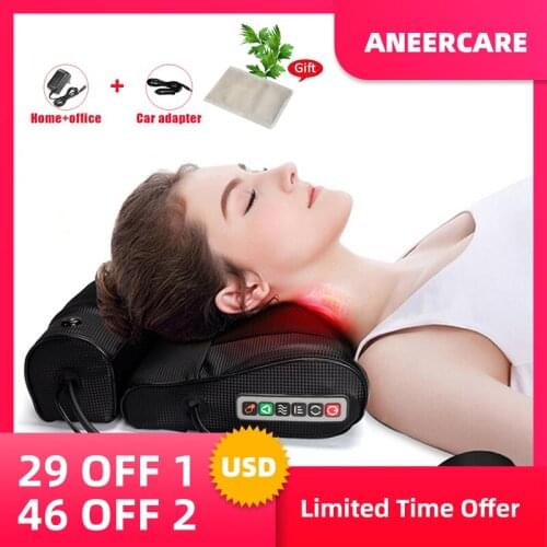 Pillow Massager Neck U Shaped Back Infrared Heating Electric Shoulder Hammer Relief Pain Device Multi Relaxation Therapy Kneadin
