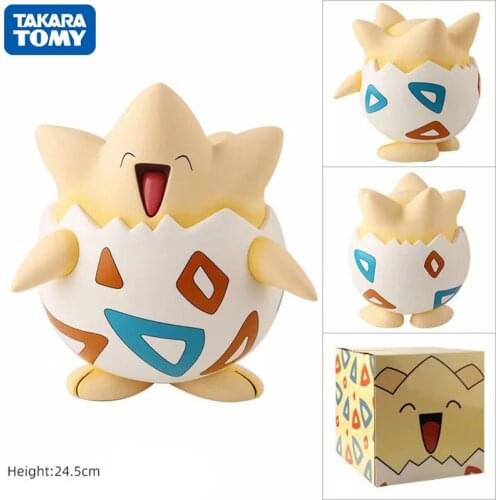 Pokemon Anime 1:1 Actionable Hand-made Kawaii 24.5cm Togepi Super Large Size with Box Doll Toy Model Childrens Birthday Gift