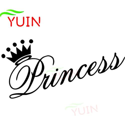Princess Dazzling Crown Car Sticker Fashion Style Cars Accessory PVC Body Window Decoration Waterproof Sunscreen Exquisite Decal