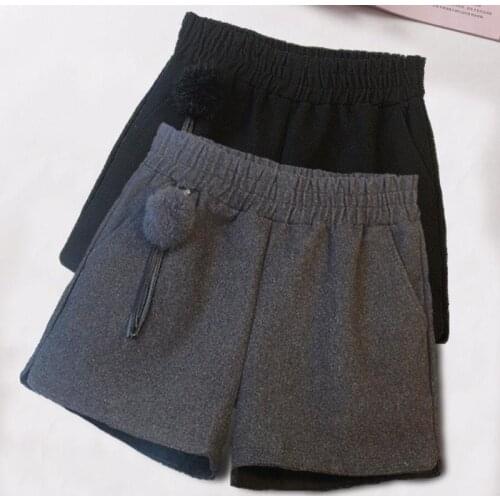 Shorts Women Shorts Womens Winter, Autumn Winter Woolen Pants Shorts Womens Loose High Waist Casual Pants Ropa Mujer