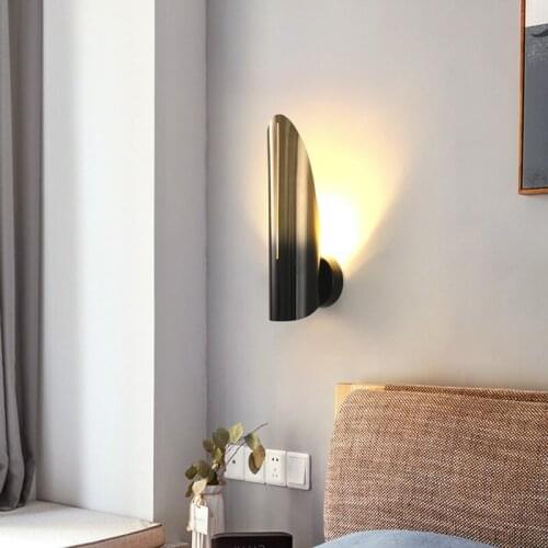 Modern Gold Black Metal Wall Light Home Living Room Bedroom Beside Restaurant Bar Villa Hotel Art Wall Lamp WA235
