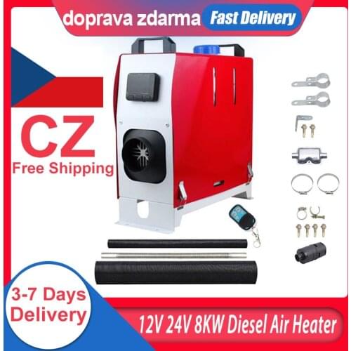 12V 8KW Diesel Air Heater Warm Car Parking Heater Air Conditioner Machine Remote Control LCD Display For Truck Boat MotorHome