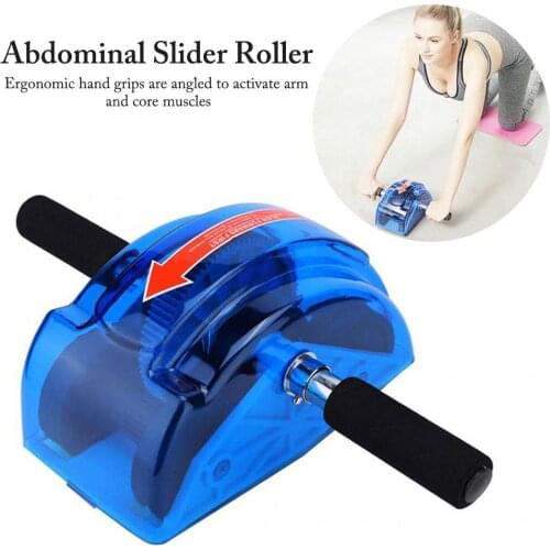 Abdominal Exercise Roller Four Wheel Muscle Exerciser Fitness Training Equipment for Gym Home