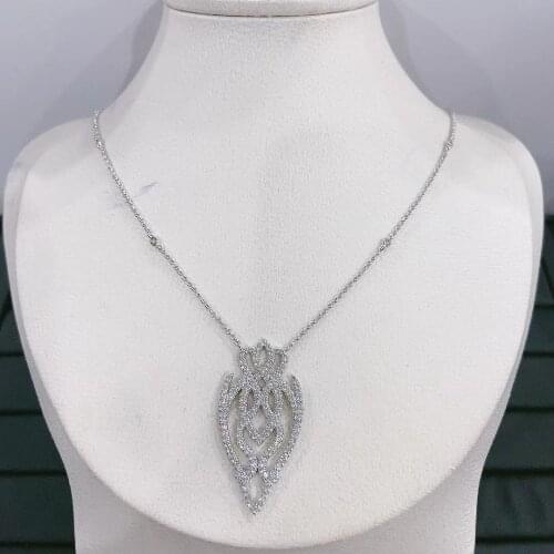 UMGODLY Fashion Brand Silver Color Arabesque Flower Pendant Adjustable Necklace 2021 ARCHI NOIR Women Jewelry