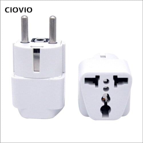 Universal European KR EU Plug Adapter AU UK American US To EU Germany Travel Adapter Electric Plug Power Charger Sockets Outlet
