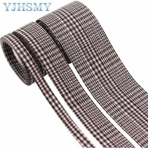 5 Yards Grey Check Embossed Strip Hairband Ribbon Handmade Bowknot Hair Accessories Hairpin Material Accessories