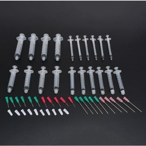 20pcs/set 1ml 3ml 5ml 10ml Syringes With Neddle Measuring Dispensing Luer Lock Syringes For Refilling Industrial Polypropylene