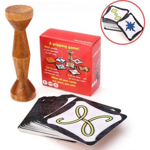 2020 jungle board game brown wood token run fast pair forest speed for friend family party fun cards game English Spanish rules