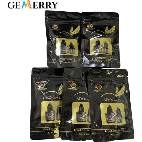 5/10 Bottles/lot Original Korea Eyelash Extensions Sky Glue Lady Black Lash Glue 3s Fast Dry Long Lasting Makeup Tools Wholesale