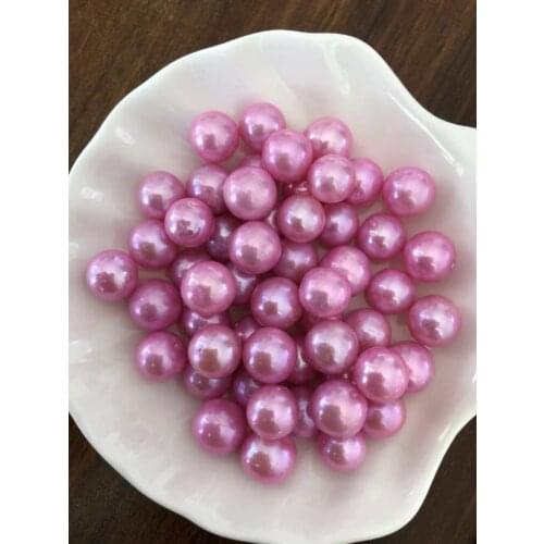 9-12mm Big Size Loose Dyed Color Edison Pearls, Akoya Oyster Pearls, Near Round Pink Pearls 5pcs/lot 26 Colors FP033