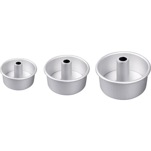 Non-Stick Baking Mould 4Inch 6Inch 8Inch Anode Round Hollow Qifeng Bottom Cake Mould Chimney Cake Mould