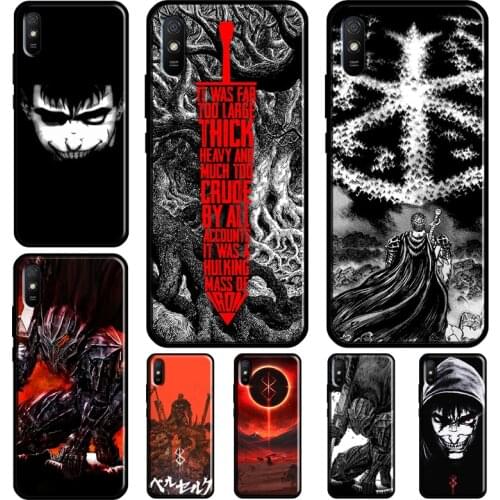 Berserk Guts Anime For Redmi Note 10 Pro Cover For Redmi Note 9 8 Pro 8T 7 9S Case For Redmi 9A 9T 9 9C 8A 7A