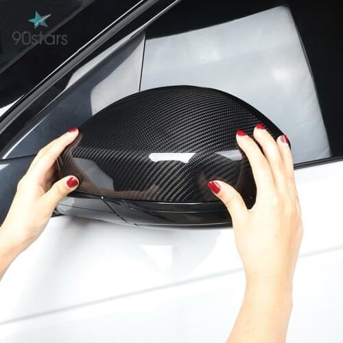 Real Carbon Fiber Side Rear View Rearview Mirror Cover For Land Rover Range Rover Evoque Sport 2014- 2020 Car Accessoires