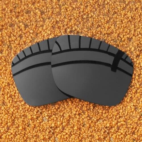 PAZZERBY Stealth Black Polarized Replacement Lenses for-Oakley-Holbrook OO9102 Frame
